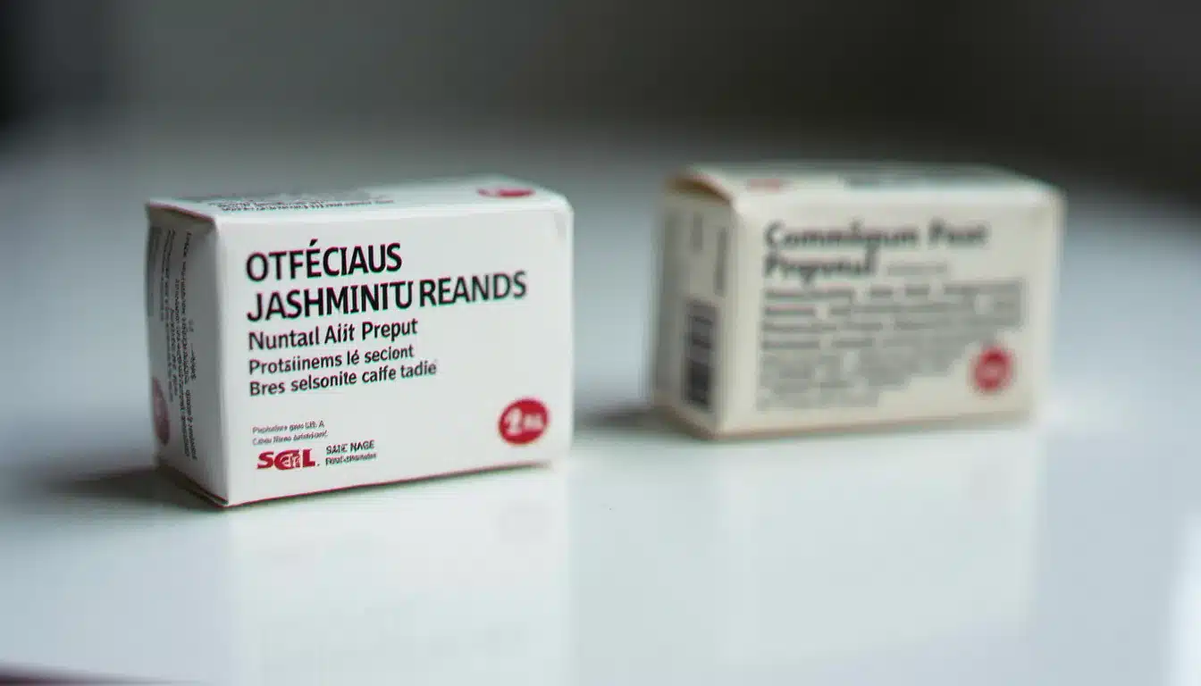 Comparaison entre un médicament authentique issu du circuit officiel et un produit potentiellement contrefait commandé sur un site non agréé