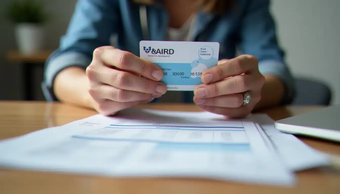 Carte vitale et ordonnance posées sur un bureau, représentant les démarches de remboursement des soins de santé mentale