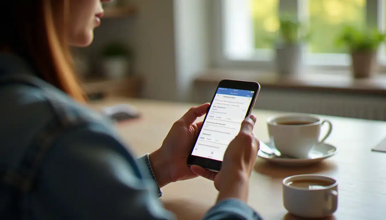 Patient consultant son dossier médical partagé sur smartphone, illustration de la transformation numérique du système de santé efficace